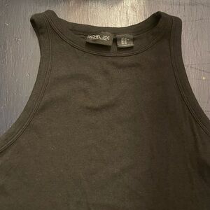 Rachel Zoe Black Women’s Ribbed Tank Top, Size XL